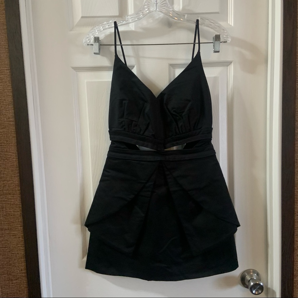 Farm Rio Black Cutout Mini Party Cocktail Dress XS